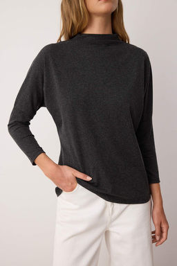 Murdum Yarasa Kol Relaxed/Rahat Kal?p Truvakar Kol Orme Bluz TWOAW26BZ00136 - Trendyolmilla фото 10