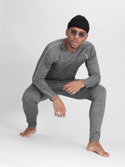 Комплект мужского термобелья без начеса серого цвета 2214Sr - FUYOUKAI фото 9