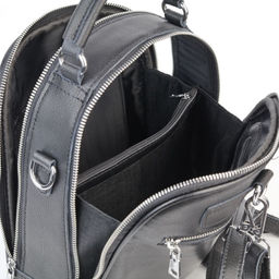 Женский кожаный каркасный рюкзак 88001-Е Блек - Sergio valentini фото 5