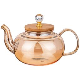 Чайник заварочный Agness Amber 680 мл стеклянный янтарный