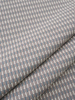 Теплый хлопок Пирамидки - елочки (синий/молочный) цв.кофейный, ш.1.5м, хлопок-100%, 150гр/м.кв