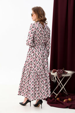 Платье NIKVA н939-3 ромбы бургунди фото 2