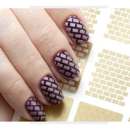 Prima Nails Трафарет для маникюра Кирпичики 1 1 шт 404380  фото 2
