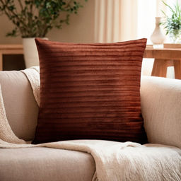 Наволочка декоративная Этель цвет коричневый,40х40 см, велсофт, 100% п/э  фото 5
