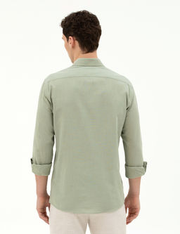 Ye_il Slim Fit Uzun Kollu G_mlek