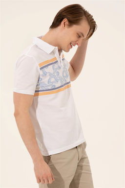 U. S. Polo Assn Мужская белая футболка с воротником-поло - U.s. polo assn фото 10