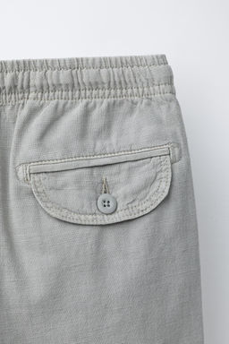 PANTAL?N FLUIDO ALGOD?N / Gris perla - Zara фото 4