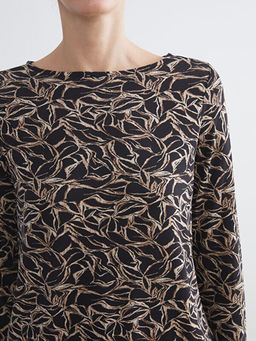 Bisiklet Yaka Desenli Bluz