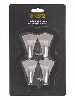 Набор крючков на липучке, 4 шт серый нержавеющая сталь - Denastia фото 6
