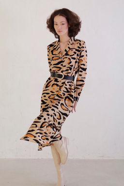 Платье-рубашка с английским воротником принт - Martichelli фото 154