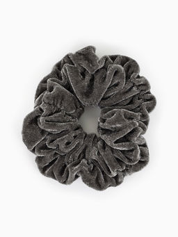 Цена за 2 шт. Резинка для волос «Орбита», джемма бархат, 10 см, серая