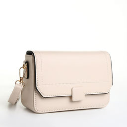 Сумка женская мессенджер на магните, 20×7×12 см, молочная