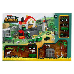 Игровой набор «Ферма», парковка для машин, амбар, вольеры, транспорт, животные