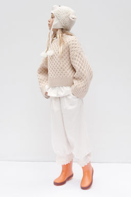 CABLE KNIT WOOL JUMPER LIMITED EDITION - Zara фото 11