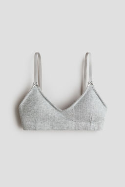 Crop top de pointelle de algod?n con relleno - H&m фото 2