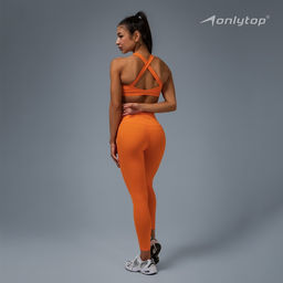 Легинсы женские спортивные ONLYTOP Comfort, размер 46 (L), оранжевые