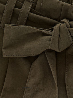 Шорты для девочки с поясом UD 4685 т.хаки - Mini maxi фото 3