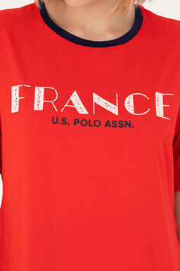U. S. Polo Assn Женская красная футболка с круглым вырезом - U.s. polo assn фото 20