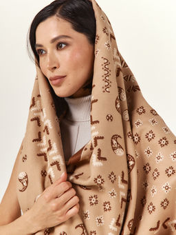 в составе ШЕРСТЬ  и КАШЕМИР Большой, мягкий, теплый  двусторонний палантин