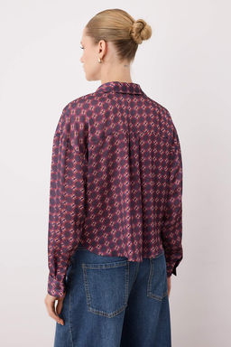 Siyah Dugum Detayl? Dokumlu Gomlek TWOAW26GO00042 - Trendyolmilla фото 12