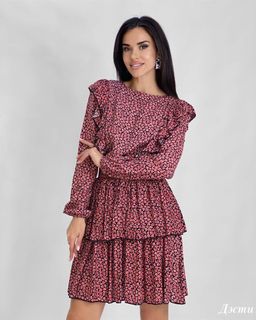 Платье Дэсти (бордовый) Турция