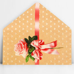 Цена за 9 шт. Конверт для денег «Роза», глиттер, 16.5×8 см