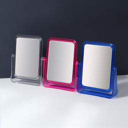 Зеркало настольное, с увеличением х2, двустороннее, 13.5×17.5 см, (10.5×14 см), МИКС