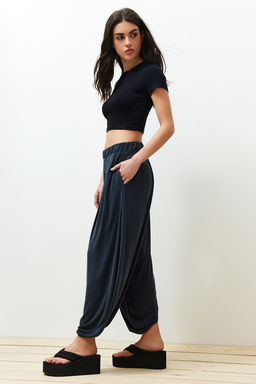 More Sustainable Antrasit Modal Icerikli Havuc/Salvar Orme Pantolon TWOSS24PL00094