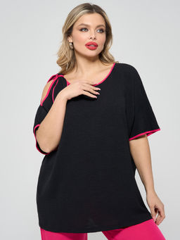 Блузка 0324-1 чёрный - Dora фото 16