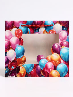 Цена за 2 шт. Пакет подарочный с окном Воздушные шары, 25?10?22 см - UPAK LAND фото 7