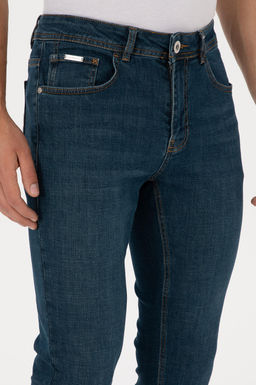Erkek Mavi Slim Fit Jean Pantolon