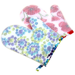 Прихватка-варежка (рукавица) силиконовая 23х18,5х1,5см, подкладка хлопок с ватином, цвета микс (Китай) - Домашняя мода фото 5