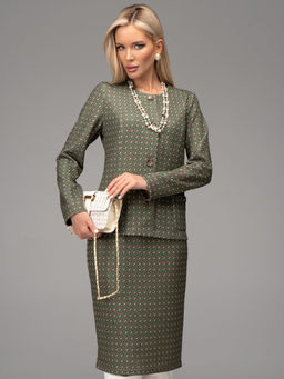 Костюм Шанель (зелёный)
