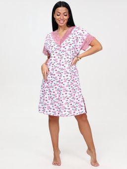 30 СОРОЧКА ЖЕНСКАЯ (Цветочки розовые)