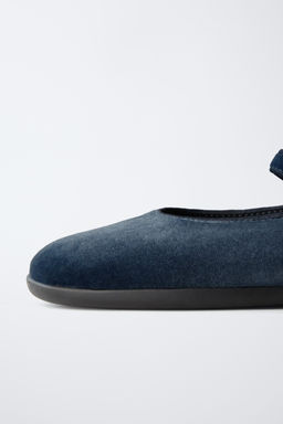 VELVET BALLET FLATS - Zara фото 6