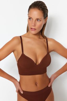 TRENDYOLMILLA Siyah Seamless/Dikissiz Ip Ask?l? Dolgusuz Balensiz Kapl? Bralette Orme Sutyen THMAW22SU0043  фото 50