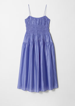 Vestido midi fruncido