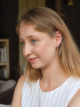 Набор серьги и каффы 4 шт. Минимализм водопад, цвет серебро