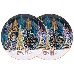 НАБОР ТАРЕЛОК ЗАКУСОЧНЫХ LEFARD CHRISTMAS 2 ШТ. 19 СМ СИНИЙ