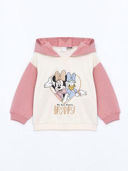 Bisiklet Yaka Minnie Mouse Bask?l? K?z Bebek Sweatshirt ve E?ofman Alt 2li - Waikiki фото 2