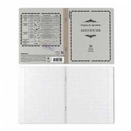 Цена за 5 шт. Тетрадь общая ученическая ErichKrause Академкнига, Биология, 36 листов, клетка  фото 2