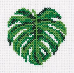 Klart набор для вышивания 12-012 Монстера 9 х 9.5 см