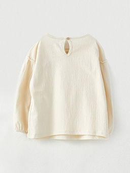 Bisiklet Yaka Uzun Kollu Fiyonk Detayl? K?z Bebek Bluz - Waikiki фото 2