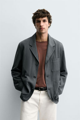 RELAXED FIT TEXTURED BLAZER - Zara фото 2