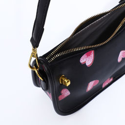 Сумка-багет на молнии, цвет чёрный - Simaland фото 8