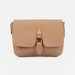 Сумка-мессенджер на клапане, длинный ремень, цвет коричневый