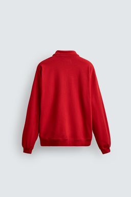 WASHED QUARTER-ZIP SWEATSHIRT