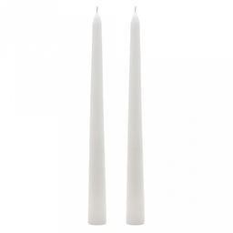 Свеча "Античная" д2,2см, h25см, белый, время горения 6ч, набор 2шт, 110гр, индивидуальная упаковка (Россия)