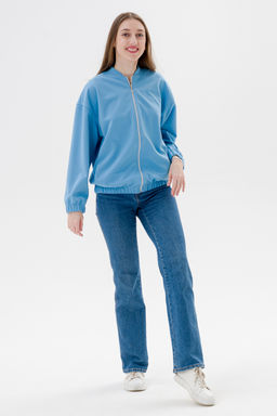 Бомбер из коттон фита небесный макси - Амадэль фото 2