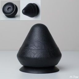 Массажер на присоске Woohooo Сone / 200g / черный /уп 50/
